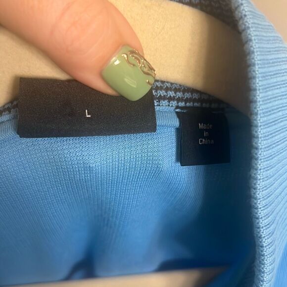 ✨BOSS Hugo Boss Persano Pullover 1/4zip Top Blue Sz Large Sweater✨ - Picture 9 of 12